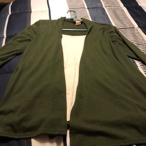 Gorgeous green cardi with cream attached cami